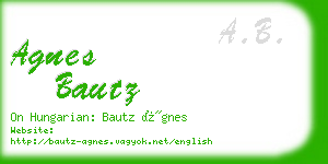 agnes bautz business card